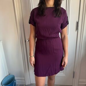 Alice + Olivia Deep Purple short sleeve Mini Dress size XS